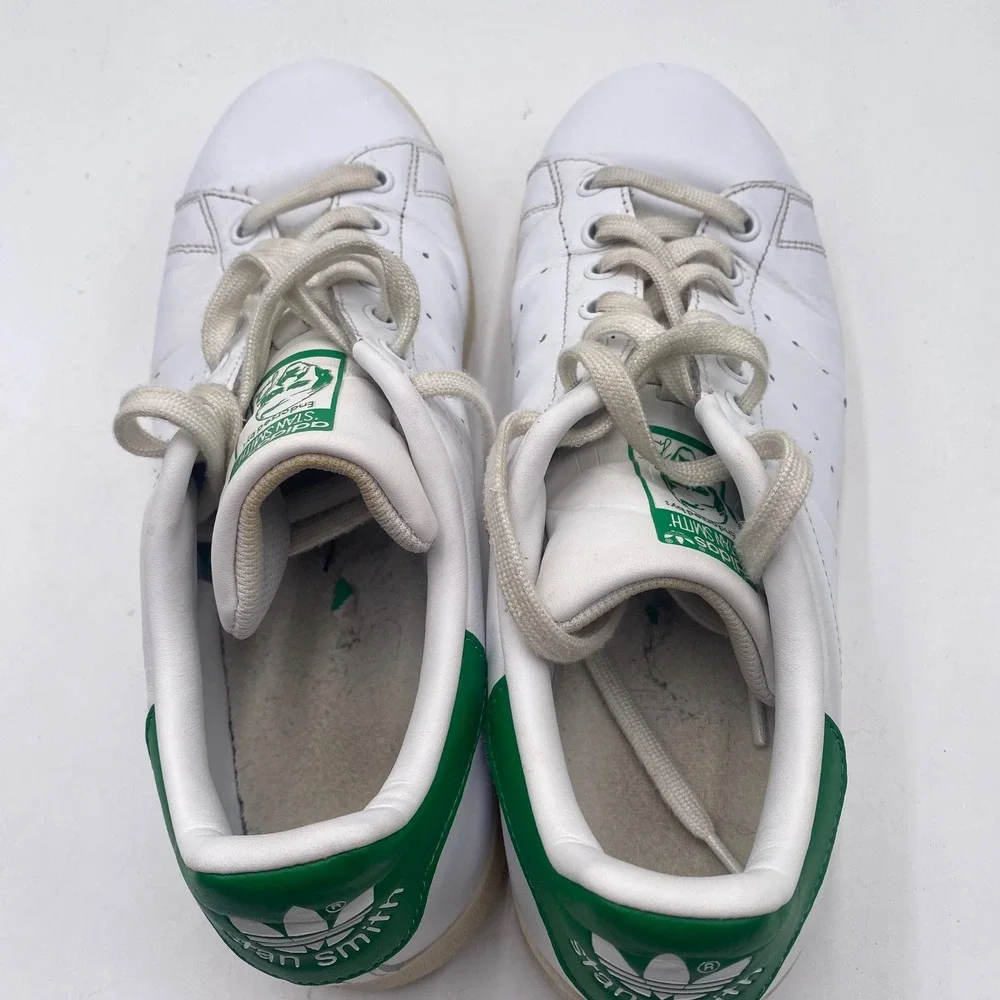 Adidas Stan Smith Sneakers Men 10 White Green Leather Classic M20324 Tennis Shoe